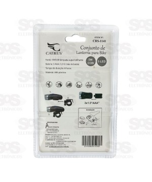 Conjunto Lanterna e Farol Para Bike 5W Caerus CRS-1141
