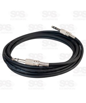 Cabo Profissional P10 x P10 Mono 5 metros X-Cell XC-P10-5M