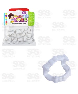 Dentadura Branca Com 12 Unidades Mini Toys 202A