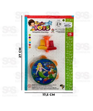 Kit Pandeiro Com Apitos Coloridos Mini Toys 554