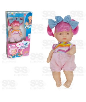 Boneca Ninive Cabelo Rosa Nova Toys 1158