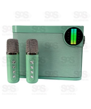 Caixa De Som 30W Com 2 Microfones Modificador de Voz Eletromex EL-1012