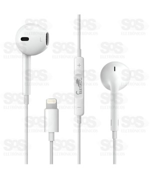 Fone De Ouvido Com Microfone Iphone Premium Eletromex EL-1408