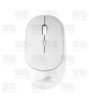 Mouse Sem Fio Recarregável Bluetooth e Antena Eletromex EL-2106