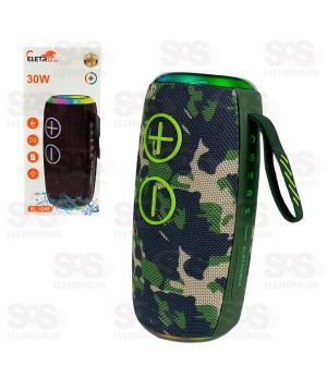 Caixa De Som TWS 30W X-Bass Com Microfone Eletromex EL-1045