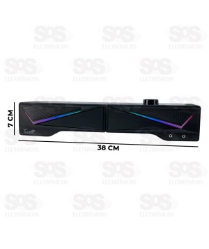 Caixa de Som Multimídia Com LED 6W In/Out Torre Eletromex EL-6001