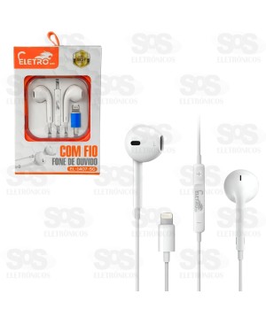 Fone De Ouvido Com Microfone Iphone Eletromex EL-1407-5G