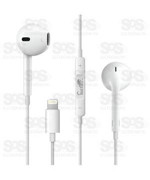 Fone De Ouvido Com Microfone Iphone Eletromex EL-1407-5G
