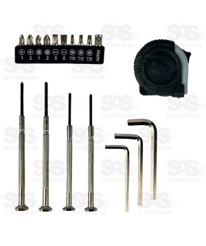 Caixa de Ferramentas 27 Peças Eletromex EL-1701