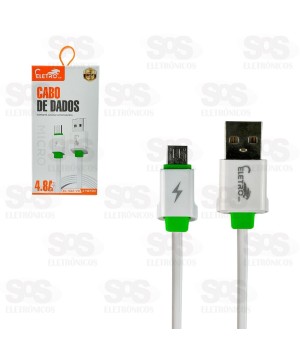 Cabo Micro USB V8 4.8A 2 Metros Emborrachado Eletromex EL-3112-V8