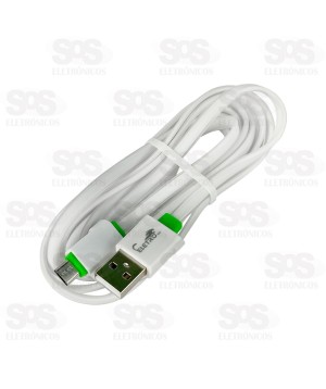 Cabo Micro USB V8 4.8A 2 Metros Emborrachado Eletromex EL-3112-V8