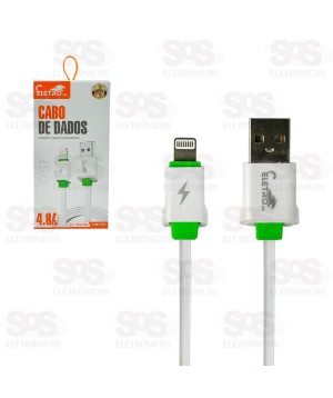 Cabo Emborrachado Iphone 4.8A 1 Metro Eletromex EL-3111-5G