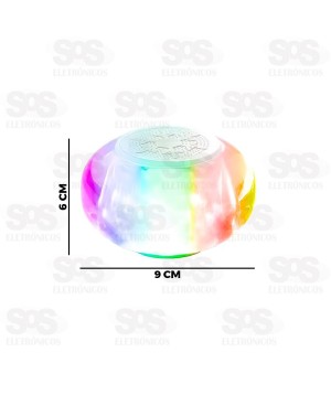 Caixa De Som Transparente Com LED 10W Eletromex EL-1037