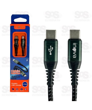 Cabo De Nylon Type C Para Type C 65W 1 Metro Inova CBO-12446