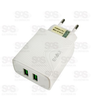 Carregador 2 USB 3.1A Com Cabo Micro V8 Inova CAR-3159S
