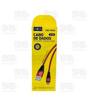 Cabo De Nylon Micro USB V8 3.4A 1 Metro Inova CBO-9864