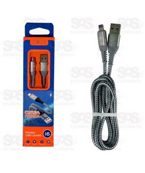 Cabo De Nylon Para Iphone 3.4A 1 Metro Inova CBO-12445