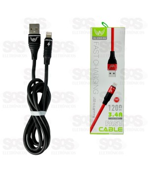 Cabo Emborrachado Para Iphone 3.4A 120CM Altomex AL-2065-5G
