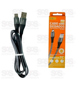 Cabo De Nylon Reforçado 3.4A Type C 1 Metro Inova CBO-7550