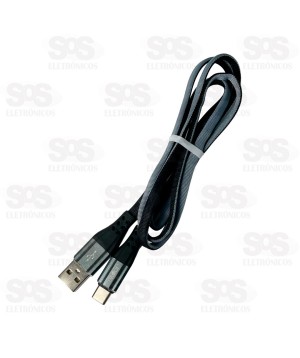 Cabo De Nylon Reforçado 3.4A Type C 1 Metro Inova CBO-7550