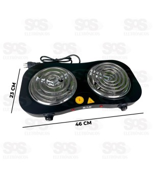 Fogareiro Elétrico 2 Bocas 127V 2500W Bak BK-FCE706