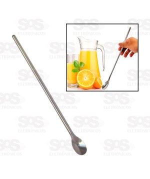 Colher Bailarina Para Suco Aço Inox 30CM Top Útil TOP1044