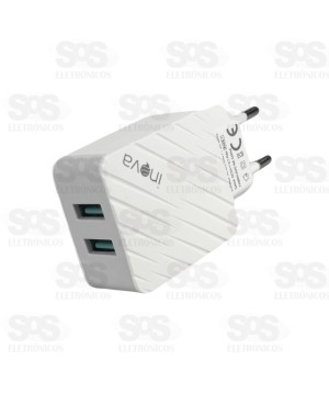 Fonte de Parede Carregador 2 USB 3.1A Inova CAR-G5181