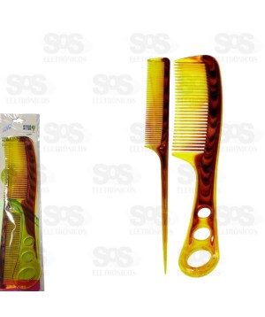 Kit com 02 Pentes Para Cabelo Stylo ST-8974