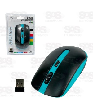 Mouse Óptico 2.4GHz Sem Fio 4 Botões Jiexin OS-431