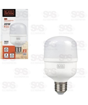 Lâmpada LED 20W 1600 Lumens Alta Potência Black Decker BDAP-1600