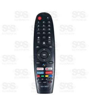 Controle Remoto TV Multilaser Netflix/Youtube/Prime/Google Play Kapbom KA-3827