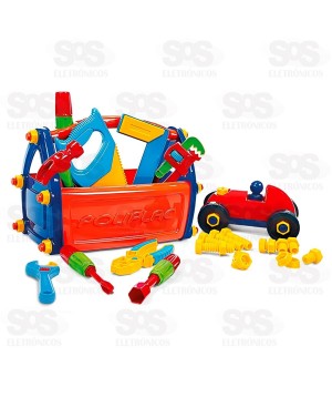 Caixa de Ferramentas Carrinho 21 Peças Poliplac 5931