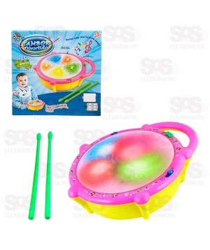 Tambor Divertido Luzes e Sons Toy King TK-1053