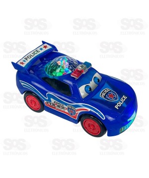 Carro De Policia Bate e Volta Com Luzes e Sons Toy King TK-1606