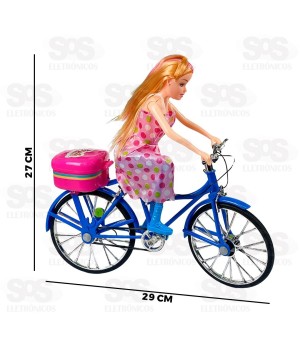 Boneca Tamara Ciclista Com Luzes e Sons Toy King TK-2383