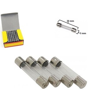 Fusivel de Vidro 25A 5x20mm Com 100 Unidades