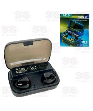 Fone de Ouvido Bluetooth V5.3 Com Painel M10