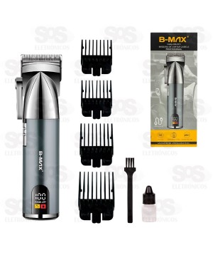 Máquina Profissional De Cortar Cabelo Com Visor LCD B-Max BM-C019