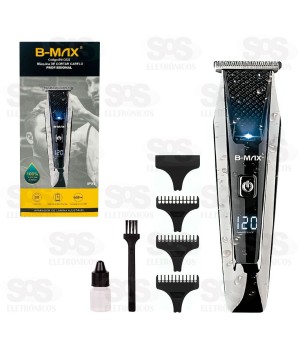 Máquina De Cortar Cabelo Resistente À Água Com Visor LCD B-Max BM-C022