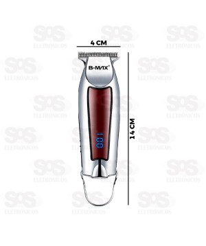 Máquina De Cortar Cabelo Profissional Com Visor LCD B-Max BM-C024