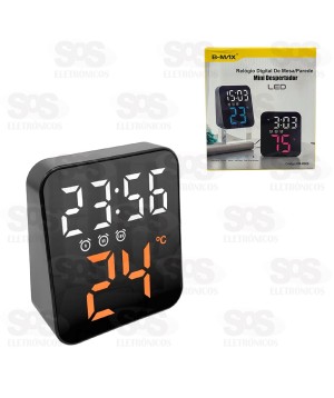Relógio Digital De Mesa Com Despertador B-Max BM-R809