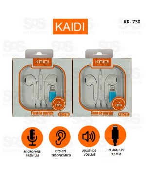 Fone Auricular Com Microfone IPhone Kaidi KD-730