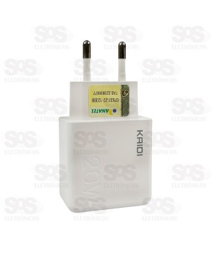 Carregador USB + PD 20W Com Cabo Micro V8 Kaidi KD-670S