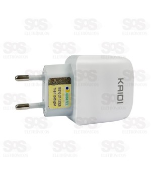 Carregador 3 USB 3.1A Com Cabo Type C Kaidi KD-557C