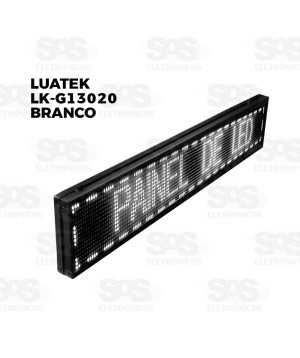 Painel de LED Branco Letreiro Digital 130x20CM Luatek LK-G13020