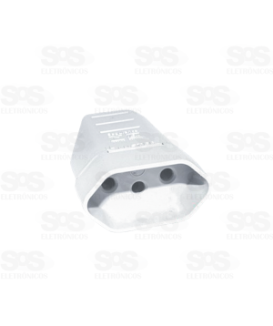 Plug Prensa Cabo Fêmea 2P+T Branco Com 10 Unidades Luster 1079