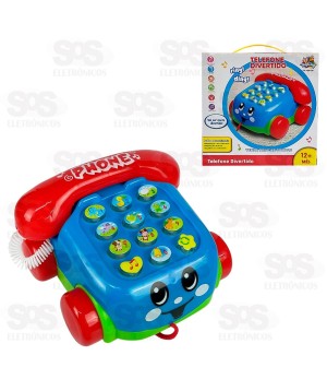 Telefone Divertido Infantil Luzes e Sons Toy King TK-AB6188