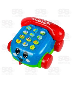 Telefone Divertido Infantil Luzes e Sons Toy King TK-AB6188