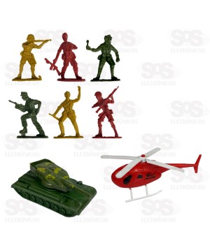 Bonecos Exército 64 Peças Modelos variados Toy King TK-AB5098