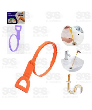 Desentupidor de Pia Coletor De Cabelo 49cm Top Útil TOP0887